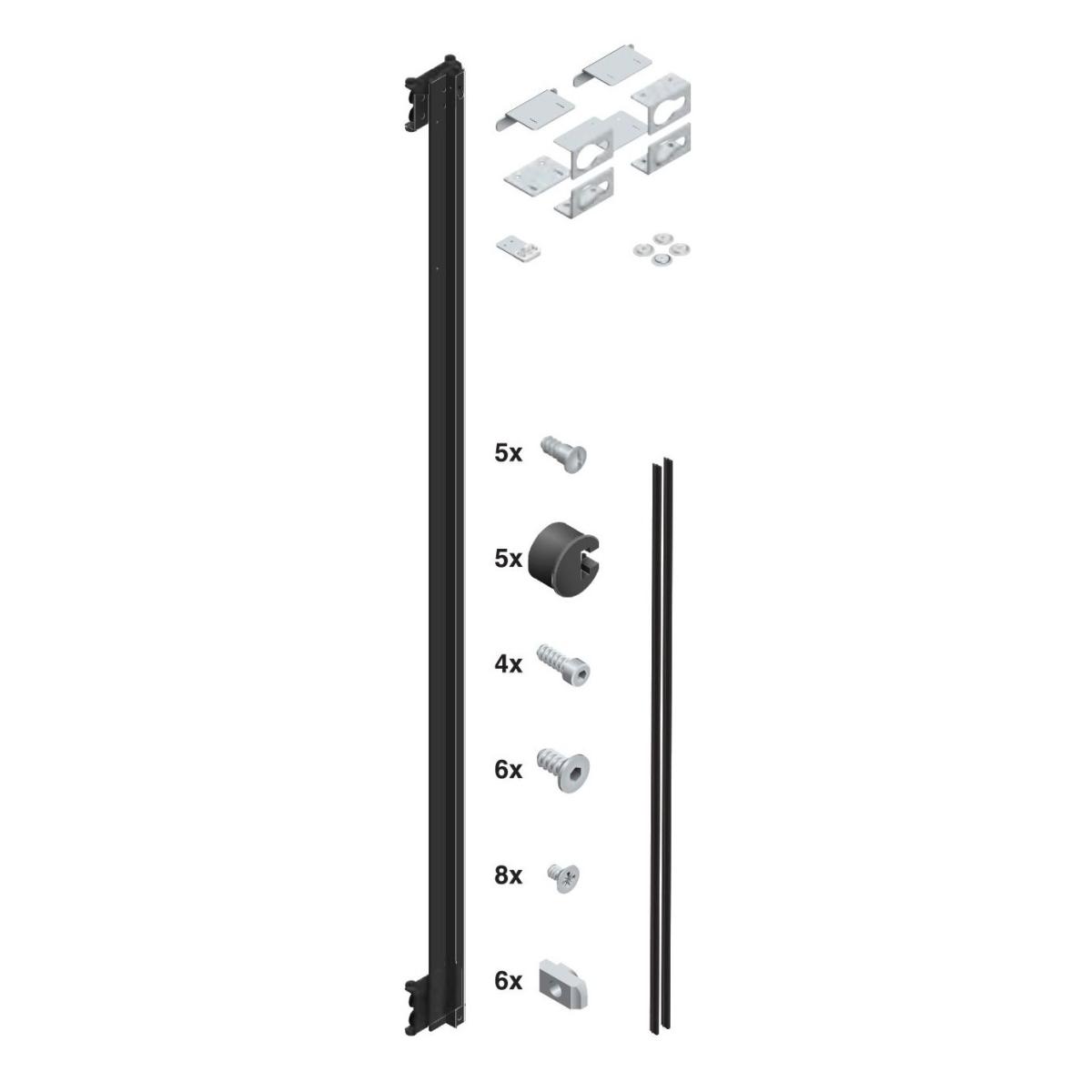 Cinetto PS66 összeszerelő tolóajtó készl et fa ajtóhoz, H2400-2700mm, készlet bal ajtóhoz