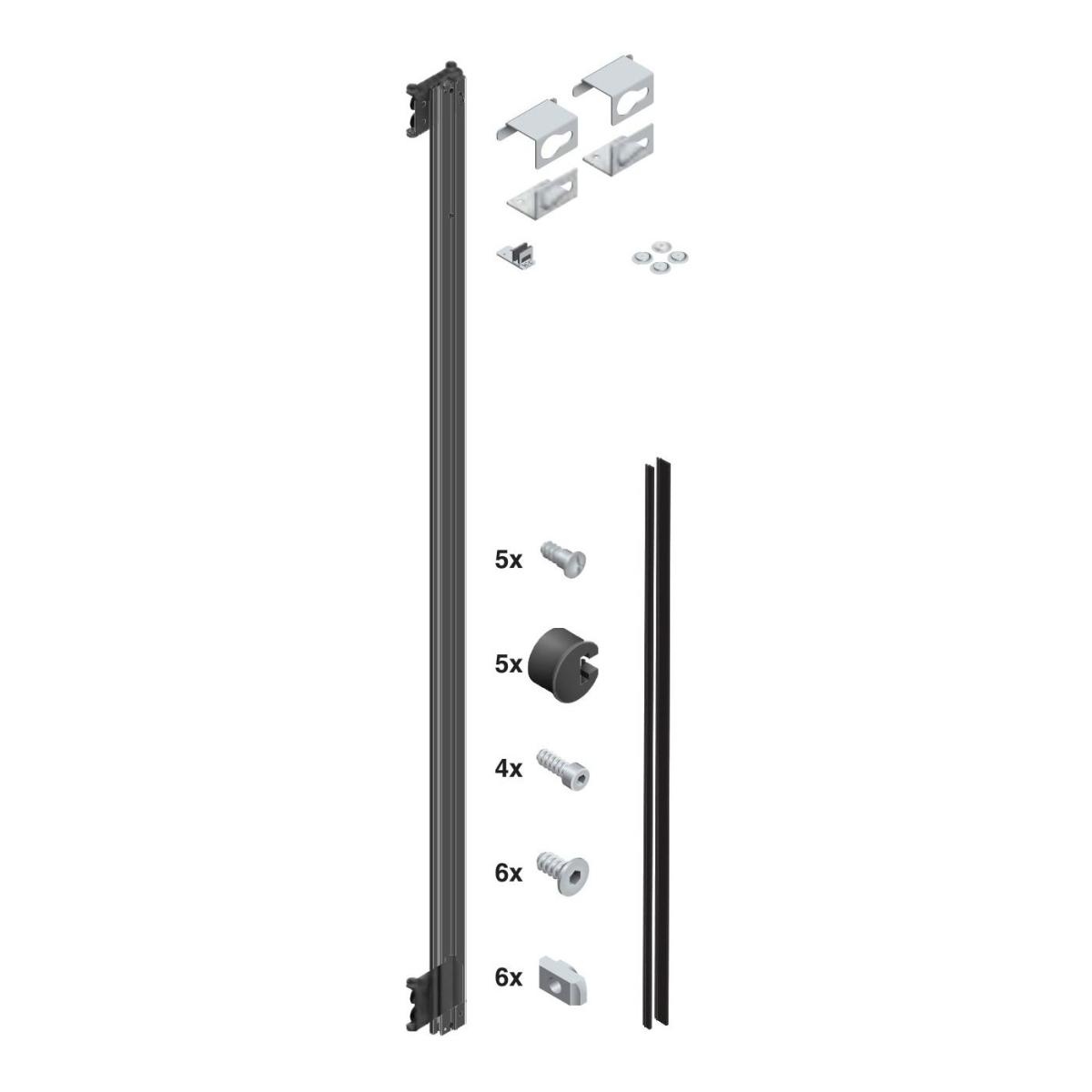 Cinetto PS66 összeszerelő tolóajtó  kész let üveg ajtóhoz, H2400-2700mm, készlet jobb ajtóhoz