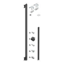 Cinetto PS66 összeszerelő tolóajtó  kész let üveg ajtóhoz, H2400-2700mm, készlet jobb ajtóhoz 1.Kép