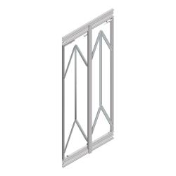 Cinetto PS66 vasalat behúzható tolóajtóh oz, H2400-2700mm, készlet bal ajtóhoz 1.Kép