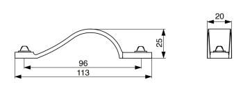 Citterio Giulio XR31 fogantyú, 96 mm, pá rtinás öntöttvas 2.Kép