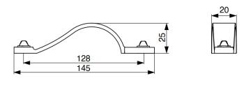 Citterio Giulio XR31 fogantyú, 128 mm, p ártinás öntöttvas 2.Kép