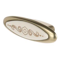 Citterio Giulio XR28 gombfogantyú, 32 mm , matt bronz / porcelán 1.Kép