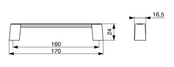 Citterio Giulio XR15 fogantyú, 160 mm, p ártinás öntöttvas 2.Kép