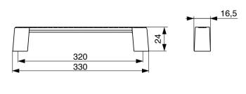 Citterio Giulio XR15 fogantyú, 320 mm, n atúr bronz 2.Kép