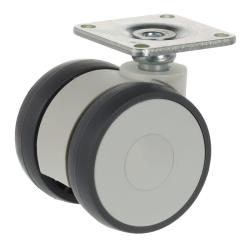 Tente 5920 Linea bútorgörgő D50, talp 42 x42 mm, puha futófelület, világosszürke 1.Kép