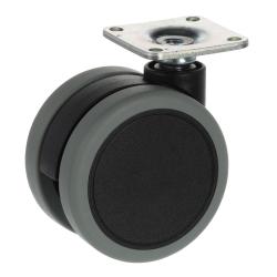 Tente 5920 Stylea bútorgörgő D65, talp 4 2x42 mm, puha futófelület, fekete 1.Kép
