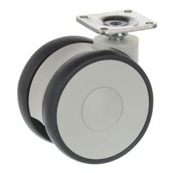 Tente 5920 Linea bútorgörgő D75, talp 42 x42 mm, puha futófelület, világosszürke 1.Kép