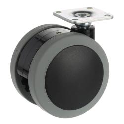 Tente 5920 Stylea bútorgörgő D75, talp 4 2x42 mm, puha futófelület, fekete 1.Kép