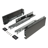 RiexTrack kettős oldalfalú fióksín, 89/2 70 mm, sötétszürke