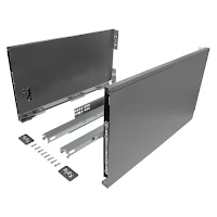 RiexTrack kettős oldalfalú fióksín, 249/ 450 mm, sötétszürke