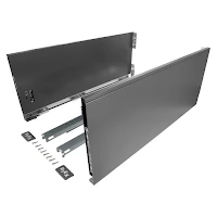 RiexTrack kettős oldalfalú fióksín, 249/ 600 mm, sötétszürke 1.Kép