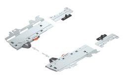 BLUM Szett (TIP-ON BLUMOTION egység  MERIVOBOX  Típus S1 349 mm  Kihúzó j+b R7035 fényesszürke 1.Kép