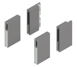 BLUM MERIVOBOX BOXCOVER, mag.  E, jobb+bal indiumszürke matt 1.Kép