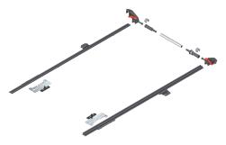 BLUM MERIVOBOX oldalstabilizátor KSZ=1400 mmteljes kihúzás R7037 galamb NH=650 mm 1.Kép