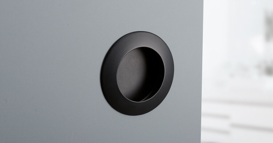 Fogantyú  Viefe TAP süllyesztett, 60mm, fém, matt fekete
