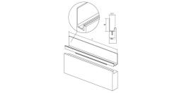 Fogantyú  Viefe JEY élbe ültethető, 997mm, alumínium, csiszolt pezsgő 3.Kép