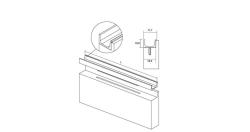 Fogantyú  Viefe JEY2 élbe ültethető, 397mm, alumínium, csiszolt pezsgő 3.Kép