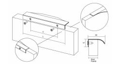 Fogantyú  Viefe NOMA 19  256mm, alumínium, csiszolt pezsgő 3.Kép