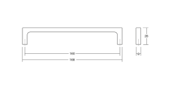 Fogantyú  Viefe PURA  160mm, fém, fényes vörösréz 4.Kép
