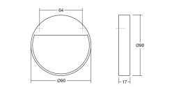 Fogantyú  Viefe BAU  64mm, fém, matt fekete 4.Kép