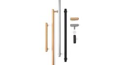 Fogantyú  Viefe RILLE  160mm, alumínium, csiszolt sötét sárgaréz 3.Kép