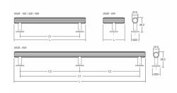 Fogantyú  Viefe RILLE  992mm, alumínium, csiszolt sötét sárgaréz 5.Kép