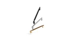 Fogantyú  Viefe ARPA  320mm, alumínium, csiszolt sötét sárgaréz 3.Kép