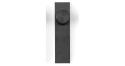 Fogantyú  Viefe ARPA talpas gomb 22mm, alumínium, csiszolt fekete 1.Kép