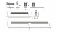 Fogantyú  Viefe ARPA talpas  192mm, alumínium rusztikus sárgaréz 4.Kép