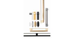 Fogantyú  Viefe ARPA talpas  320mm, alumínium csiszolt sötét sárgaréz 3.Kép