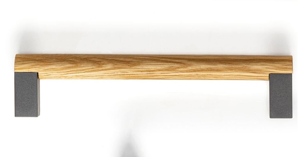 Fogantyú  Viefe ETO  320mm, alumínium-fa csiszolt láva szürke - tölgy