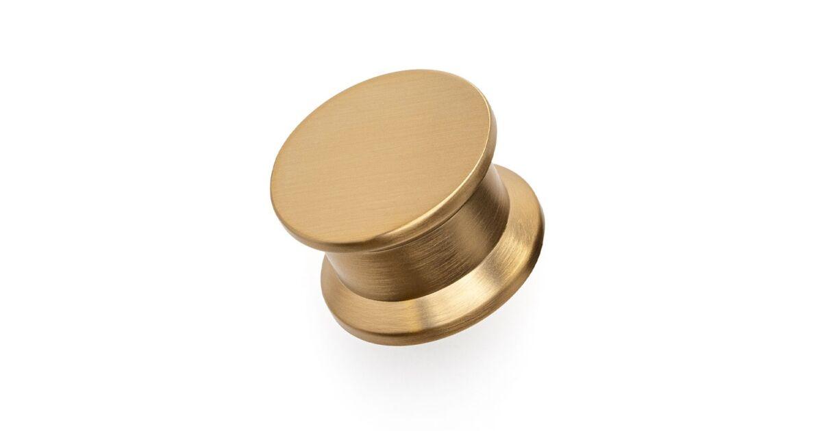 Fogantyú  Viefe OH!  gomb, fém, 40mm, csiszolt sárgaréz