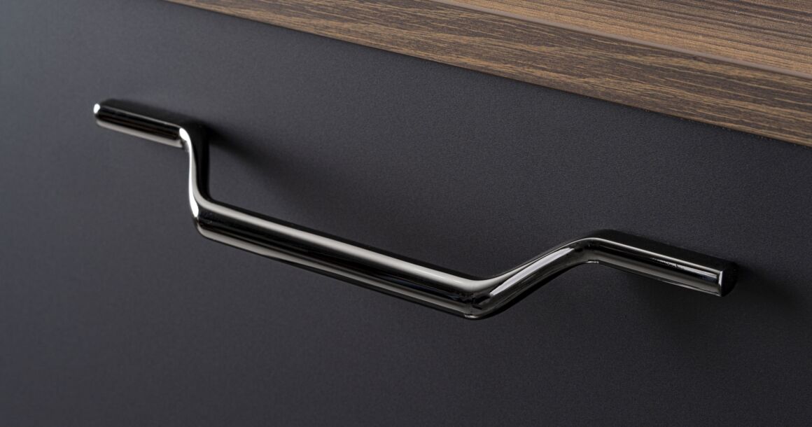 Fogantyú  Viefe VALLEY  256mm, fém, fényes fekete nikkel