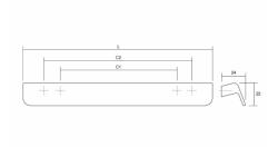 Fogantyú  Viefe FLAPP 1056mm, fa, tölgy 4.Kép