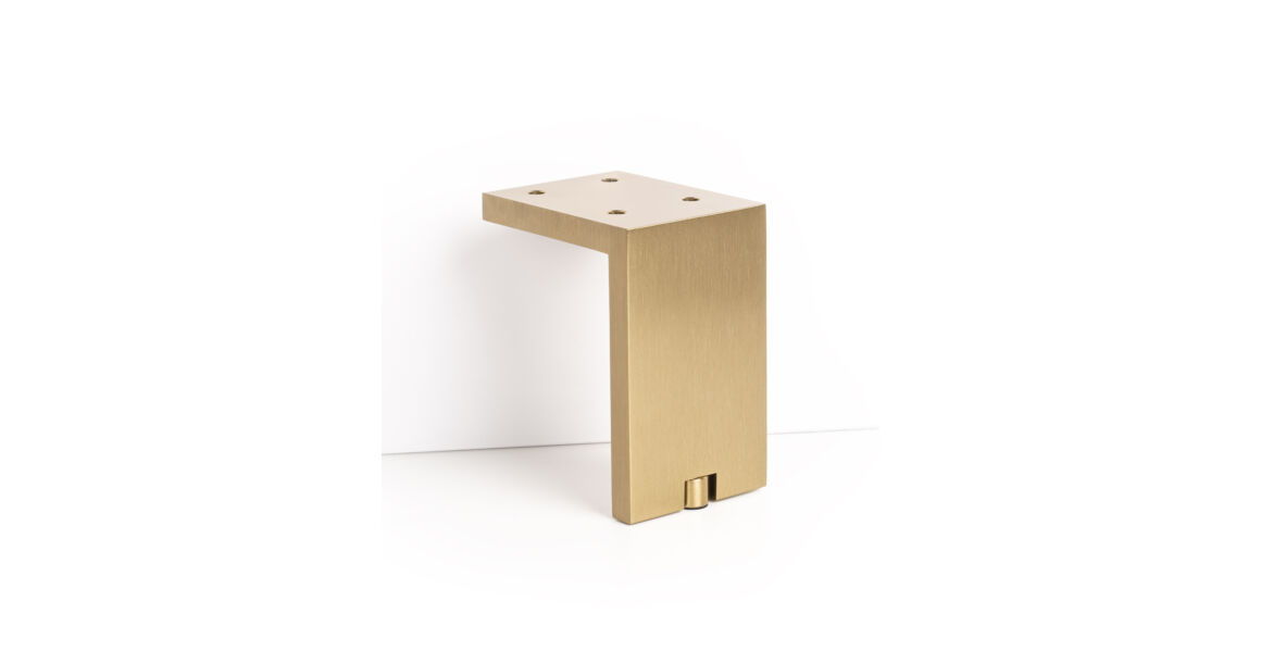 Viefe FONDA láb, 100mm, alumínium csiszolt sötét sárgaréz