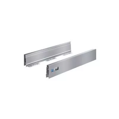 Hettich Atira fiók oldal profil 420 mm, 70 mm magas, balos, szürke, ipari kiszer
