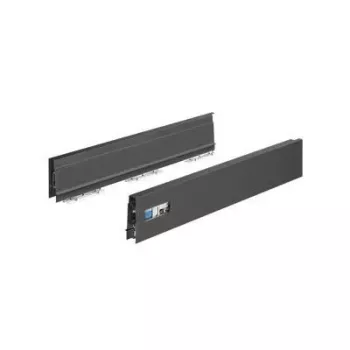 Hettich Atira fiók oldal profil 420 mm, 70 mm magas jobbos, antracit, ipari kisz 1.Kép
