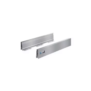 Hettich Atira fiók oldal profil 420 mm, 70 mm magas,jobbos, szürke, ipari kiszer 1.Kép