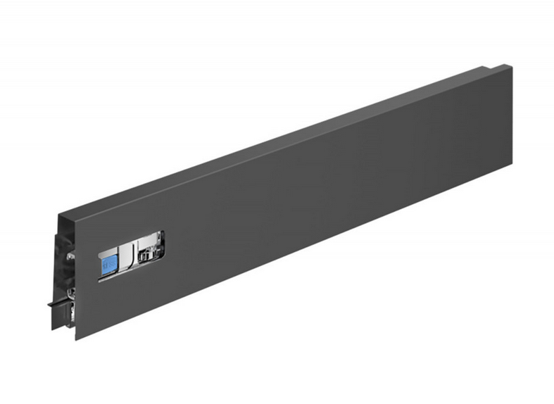 Hettich Atira fiók oldal profil 520 mm, 70 mm mags, jobbos, antracit, ipari kisz