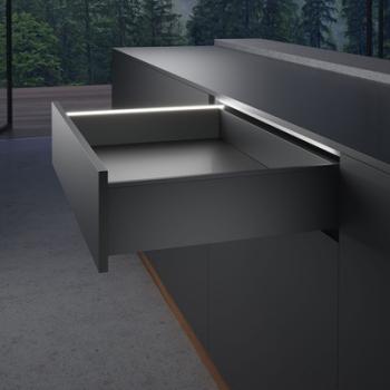 Hettich AvanTech YOU dekor profil megvilágítás szett, antracit, 400 mm 2.Kép
