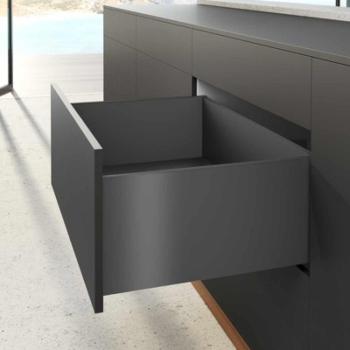 Hettich AvanTech YOU fiók oldal profil  400mm, jobbos, antracit, magasság 251 mm (ipari kiszerelés) 1.Kép