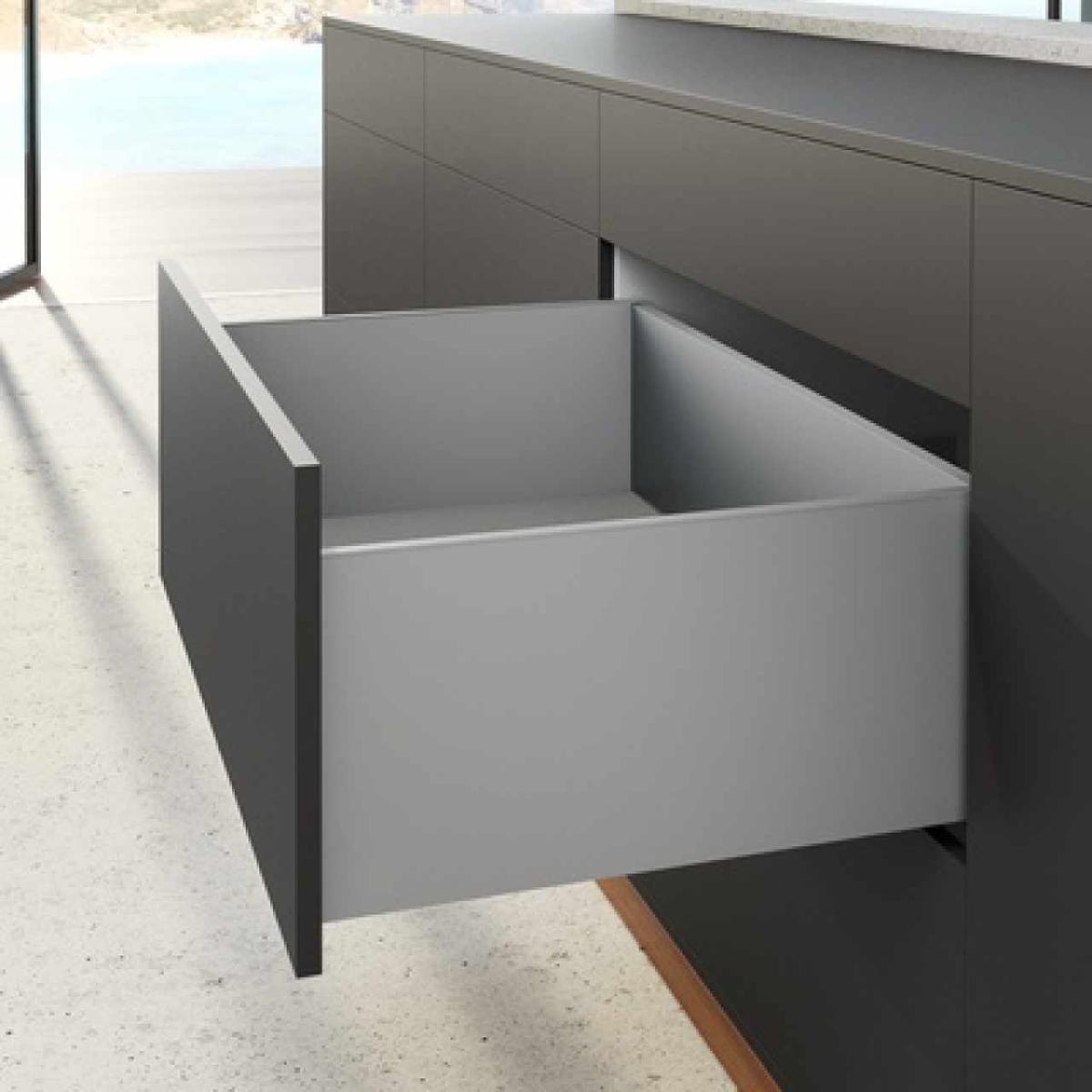 Hettich AvanTech YOU fiók oldal profil  500mm, jobbos, szürke, magasság 251 mm (ipari kiszerelés)