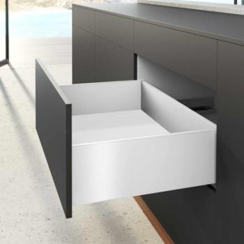 Hettich AvanTech YOU fiók oldal profil  650mm, balos, fehér, magasság 187 mm (ipari kiszerelés) 1.Kép