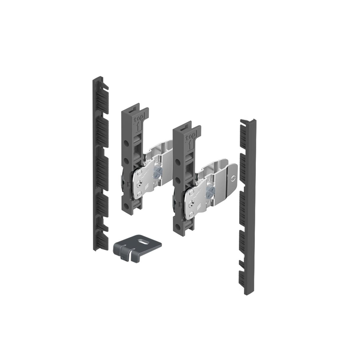 Hettich AvanTech YOU frontrögzítő belső előlaphoz,139 mm magas, antracit
