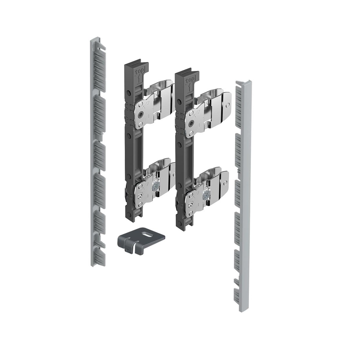 Hettich AvanTech YOU frontrögzítő belső előlaphoz,187 mm magas, szürke