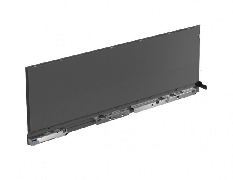 Hettich AvanTech YOU Inlay fiók oldallap 400 mm, balos, antracit, magasság 187 mm