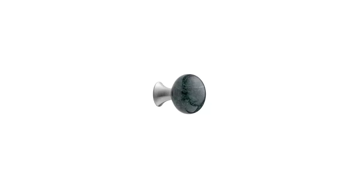 Furnipart Fogantyú  BEAD Straight gomb acél, polírozott acél - márvány zöld