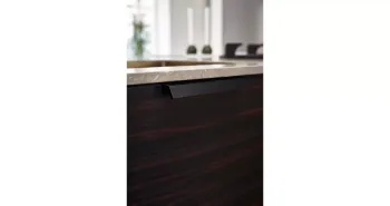 Furnipart Fogantyú  BENCH   80-160mm, al csiszolt matt fekete 3.Kép