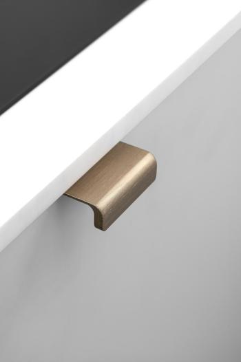 Furnipart Fogantyú  ARTISAN   20mm, alu csiszolt sárgaréz 2.Kép